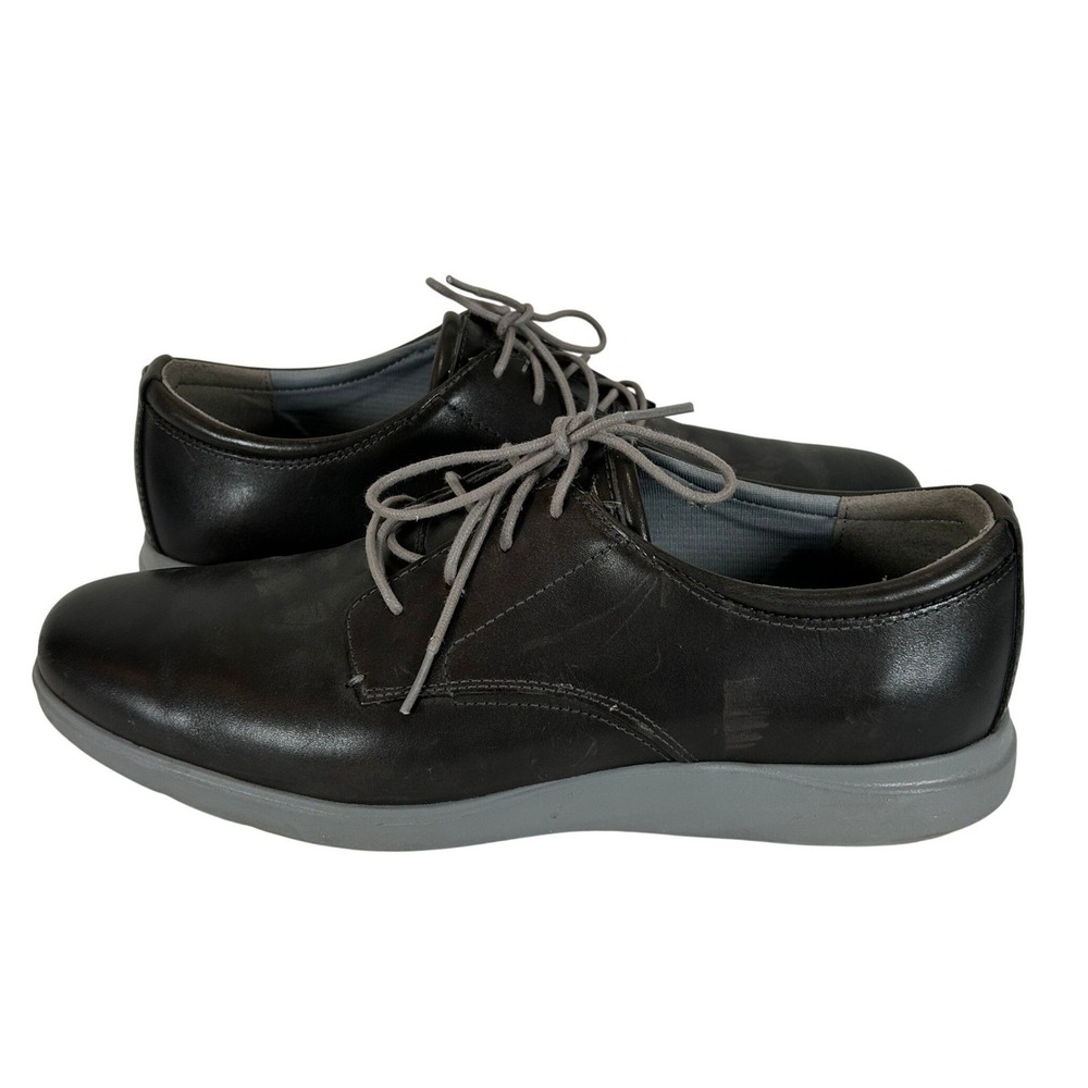 Cole Haan Grand.OS Mens 13M Black Leather Oxford Dress Shoes C28730 Grey Sole